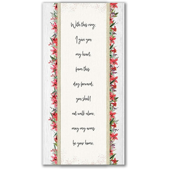 With This Ring I Give You My Heart Rustic Wood Wall Sign 9x18