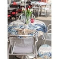 thumbnail image 4 of Blue Starfish Coastal Outdoor Tablecloth - 54 Inch Round Dining Table Cover, Eucalyptus Summer Nautical Shell Vintage Waterproof Outdoor Table Cloth with Umbrella Hole & Zipper for Picnic/Patio/Party, 4 of 7