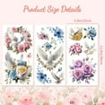 thumbnail image 2 of 3 Sheets 3 Styles PVC Waterproof Decorative Stickers Self Adhesive Floral Decals for Furniture Decoration Pigeon 300x150mm 1 sheet/style, 2 of 9