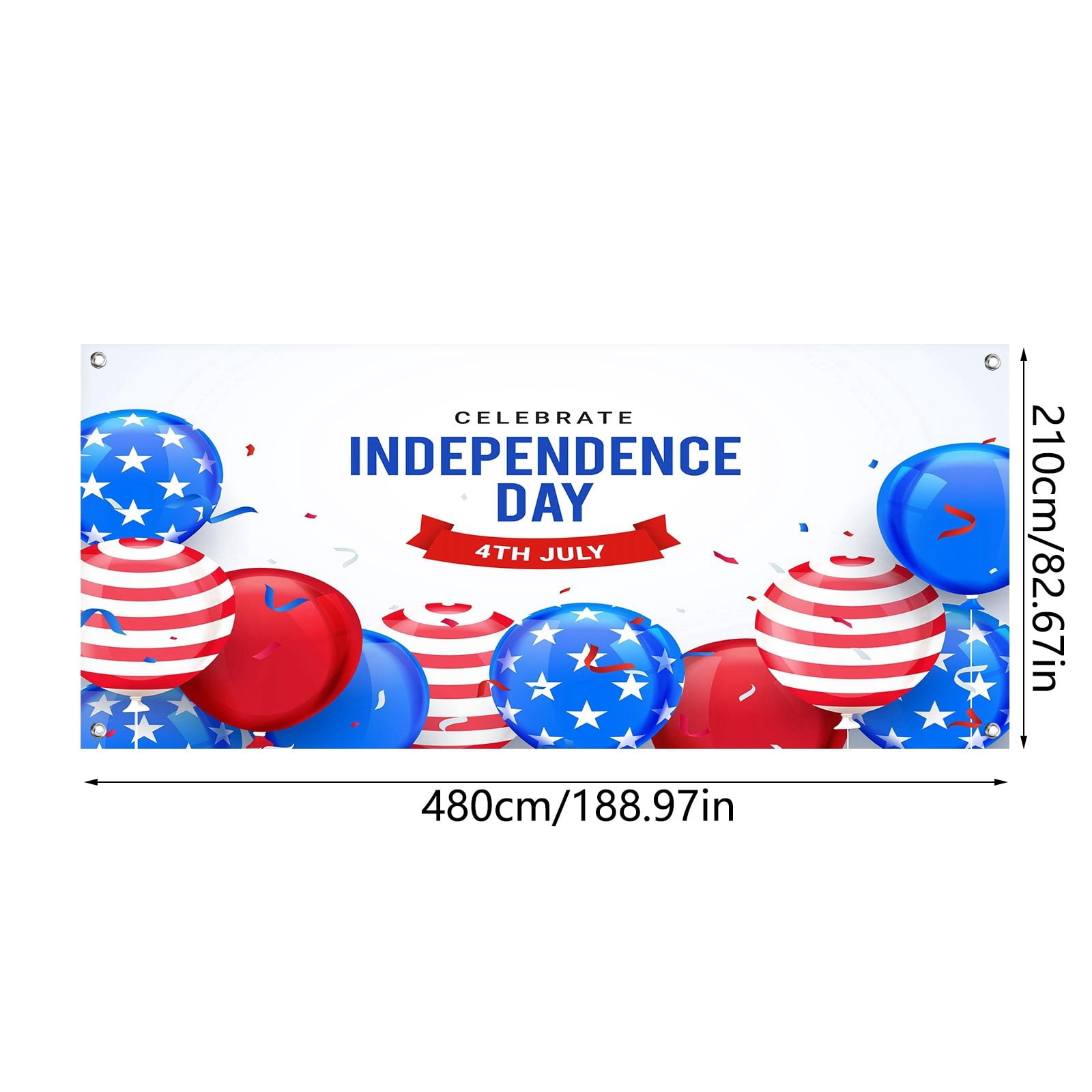 Leatfisat 7Th Of July Garage Door Cover Banner Decorations, Happy 4Th 4 Of July American Flag Outdoor Car Garage Door Decorations Extra Large 16 X 7 Ft