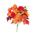 thumbnail image 4 of Ramo de flores artificiales de otoño con hojas de arce artificiales para jardín, para exteriores, damas de honor, inauguración de la casa, granja, ofi Estilo B, 4 of 8