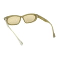 thumbnail image 4 of Womens Retro Sleek Beveled Thick Plastic Lustrous Squared Cat Eye Sunglasses All Green, 4 of 4