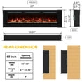 thumbnail image 6 of VINEMOUNT 60 in. Electric Fireplace Inserts, Wall Mounted with 13 Flame Colors, Thermostat,Remote & Touch Screen, 750W/1500W, 6 of 7