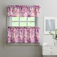 thumbnail image 2 of Country Floral Print Curtains 24" Short - 3 Panel Vintage Farmhouse Set with Bohemian Botanicals, Rod Pocket Window Treatment, 2 of 6