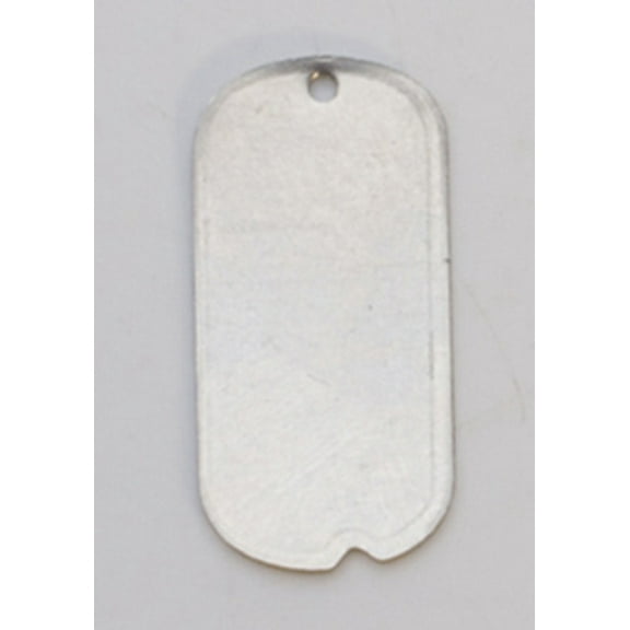Nickel Silver Dog Tag with Hole, 24 Gauge, 1 by 1/2 Inch, Pack of 6
