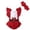 Red, variant on HNMKIU Kids Christmas Jumpsuit Baby Girls Boys Christmas Ruched Romper Bodysuit Casual Clothes Christmas Outfit Red - 6-12 Months