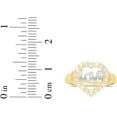 thumbnail image 5 of Floreo 10k Yellow Gold 13mm Heart CZ Two-Tone Love Ring, Sizes 4 - 10, 5 of 5