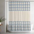 thumbnail image 5 of Shower Curtains for Bathroom-36"x72",Minimalist Blue Checkered Waterproof Bath Curtain Grommet Shower Curtain Set with Hooks, 5 of 9