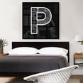 thumbnail image 2 of ARTCANVAS Modern Black White Alphabet Letter P Canvas Art Print - Size: 36" x 36" (1.50" Deep), 2 of 9