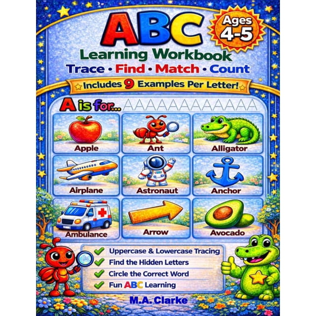 Cuaderno de aprendizaje para trazar el abecedario