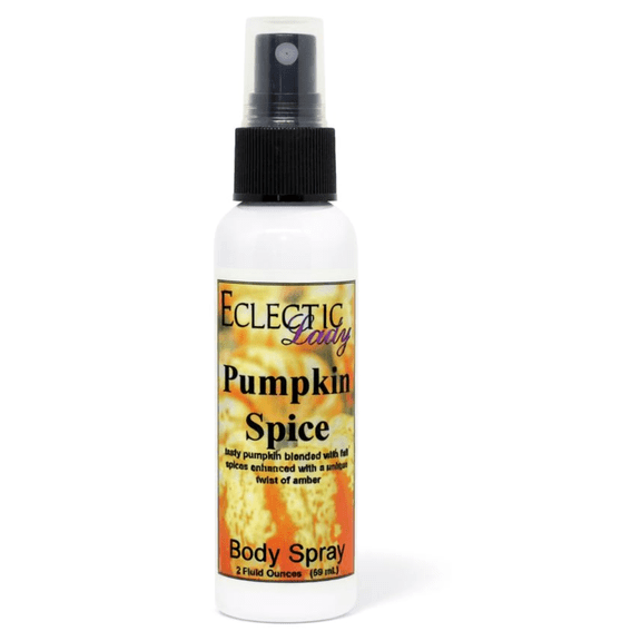 Pumpkin Spice Body Spray, Eclectic Lady, Hydrating Mist, Unisex, 2 oz
