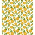 thumbnail image 3 of Yellow and White Queen Size Duvet Cover Set, Pineapples Tropical Climate Fruits Sweet Ripe Juicy Food, Decorative 3 Piece Bedding Set with 2 Pillow Shams, Earth Yellow Green White, by Ambesonne, 3 of 3