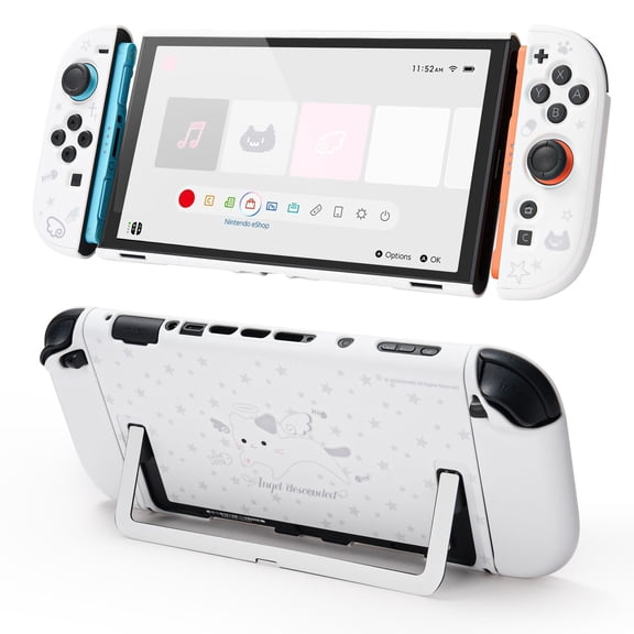 GeekShare Slim Protective Case for Switch 2 Console and JoyCon Cover Skin Star Angel Cat