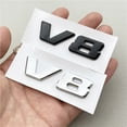 thumbnail image 4 of ZWP ABS Chrome Letters Car Fender Side Badge Sticker V8 Emblem Logo Decals Compatible With Mercedes G Class S600 W222 S500 W140 CL600 CLS63, 4 of 5