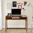 thumbnail image 4 of Folding Desk with Pull-Out & USB Port-Warm Brown, 4 of 10