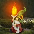 thumbnail image 1 of Estatua De Gnomo De Resina Con Lámpara Solar, Adornos De Estatuilla De Enanos, Decoración De Jardín Artesanal Resistente A La Corrosión Noticed HA035683-00, 1 of 6