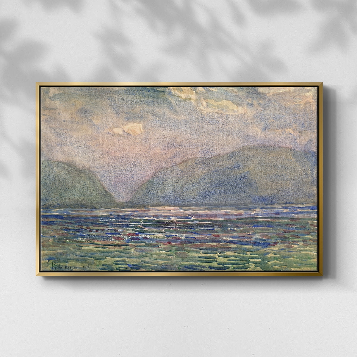 Vintage Landscape-CXXXVI By Wexford Home Framed in Gold Wood Gallery Wrapped Canvas 27 in. x 41 in.