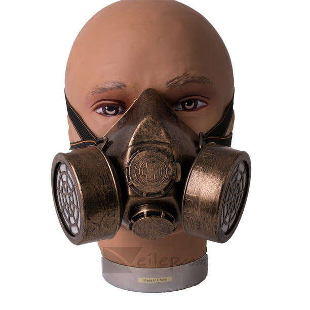 Steampunk Gasmask One-Size Adult Face Gold Walmart.com