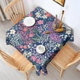 thumbnail image 2 of Pioneer Flower Floral Print Pattern Square Tablecloth,Waterproof Square Table Cover,Wipeable Spillproof Washable Table Cover for Home Kitchen Party Decor 42"X42"(107x107cm), 2 of 6