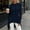 Dark Blue women long sleeve hooded sweater a1, variant on Women's Fall Winter Long Sleeve Hooded Sweater Curved Hem Ribbed Knit Casual Basic Pullover Tops Cozy Fashion Clothes for Daily Wear, Light Blue S