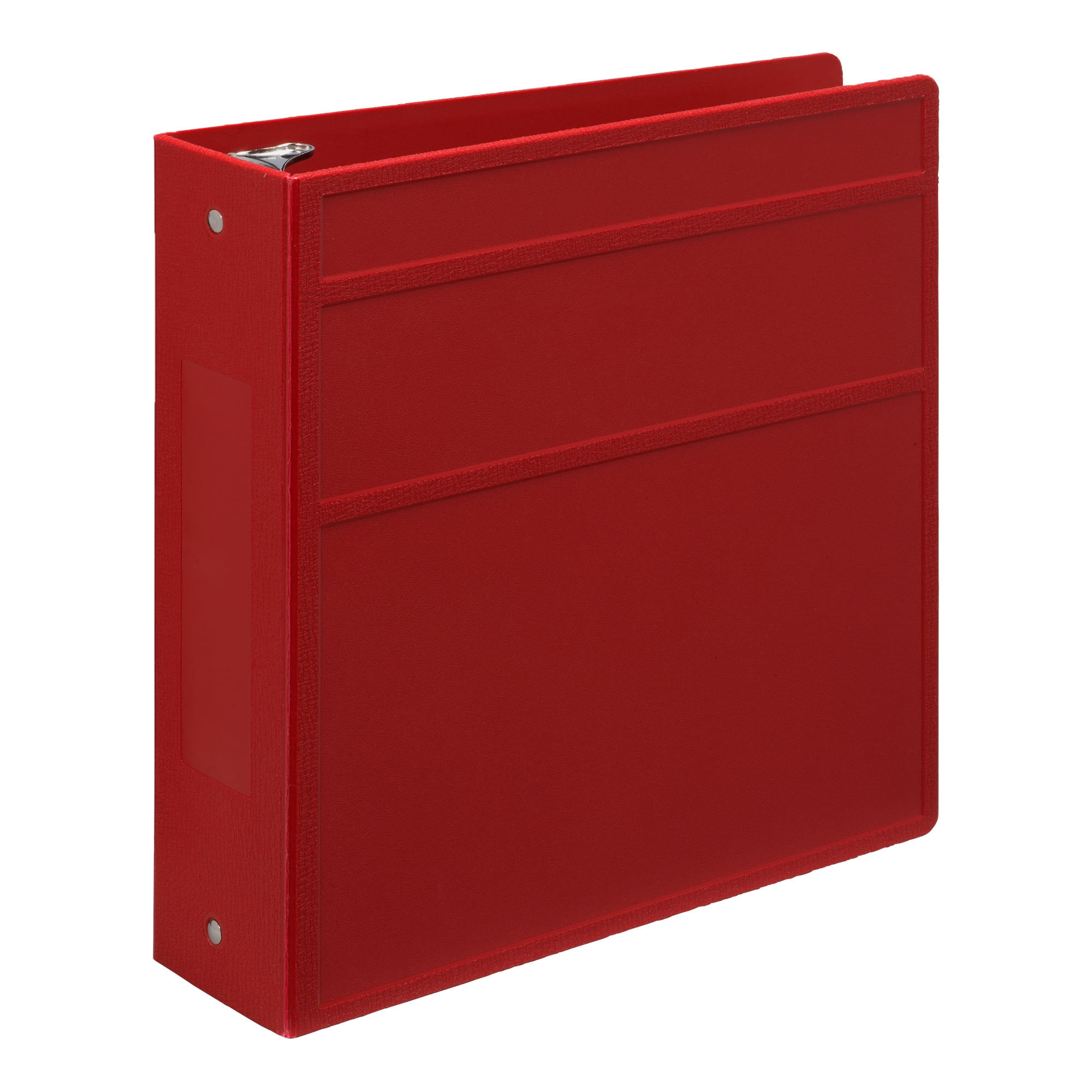 Carstens 3Inch Heavy Duty 3Ring Binder Side Opening, Brick Red