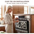 thumbnail image 6 of Gothic Raven Oven Skirt Curtain Victorian Floral Vintage Stove Curtain Tie Top Oven Skirt Decorative Stove Door Cover for Dishwashers Washing Machine, 6 of 7