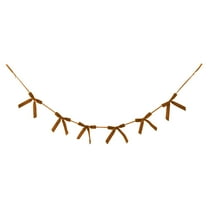 70.9" Christmas Bow Garland Banner, Bow Party Banner Decoration Pre - Assembled for Birthday Wedding, Home and Event Christmas Decoration Red Bow Bunting, Christmas Tree Bow Decor