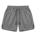 thumbnail image 2 of EOYWHK Running Shorts Men Quick Dry Breathable with Pockets Mens Quick Dry Shorts for Men Soft Lightweight Activewear Daily Wear Outdoor Gray, Size S, 2 of 9