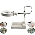 thumbnail image 2 of INTBUYING Benchtop Magnifier Lamp 20X Magnification Reading Working Crafts Workbench Repair Tool Foldable, 2 of 6