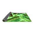 thumbnail image 2 of Ahgly Company Indoor Round Abstract Green Modern Area Rugs, 3' Round, 2 of 4
