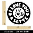 thumbnail image 2 of I Love You A Latte Coffee Rubber Stamp for Scrapbooking Crafting Stamping - Mini 1/2 Inch, 2 of 7