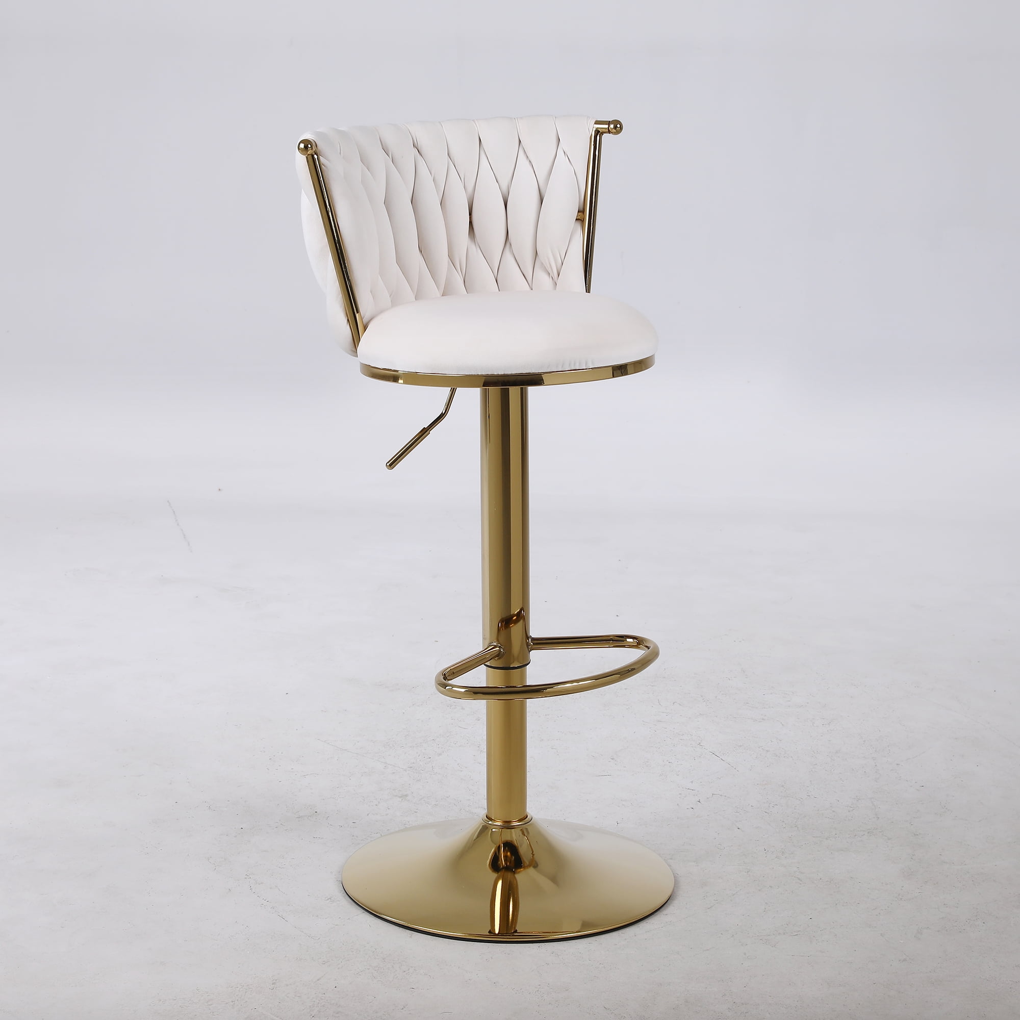 Kepooman Swivel Bar Stools Set of 2, Barstools with Back and Footrest, Counter Height Dining Chairs for Kitchen Pub, Beige Kepooman Swivel Bar Stools Set of 2, Barstools with Back and Footrest, Counter Height Dining Chairs for Kitchen Pub, Beige