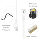 thumbnail image 5 of Cable de red de parche Ethernet RJ45 blindado plano Cat6, cables STP de enchufe plateado para enrutador de computadora de alta velocidad, redes LAN Ethernet, 5 of 8