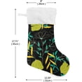 thumbnail image 2 of Coolnut 17.7 Inch Christmas Stockings, 2 PCS Bright Tropical Leaves and Plants Presonalized Large Stocking Sock for Family Holiday Xmas Party Decorations, 2 of 7