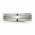 thumbnail image 3 of Solid Titanium Grooved 6mm Matte Brushed Finish and Wedding Band Ring Comfort-Fit Size 11, 3 of 7