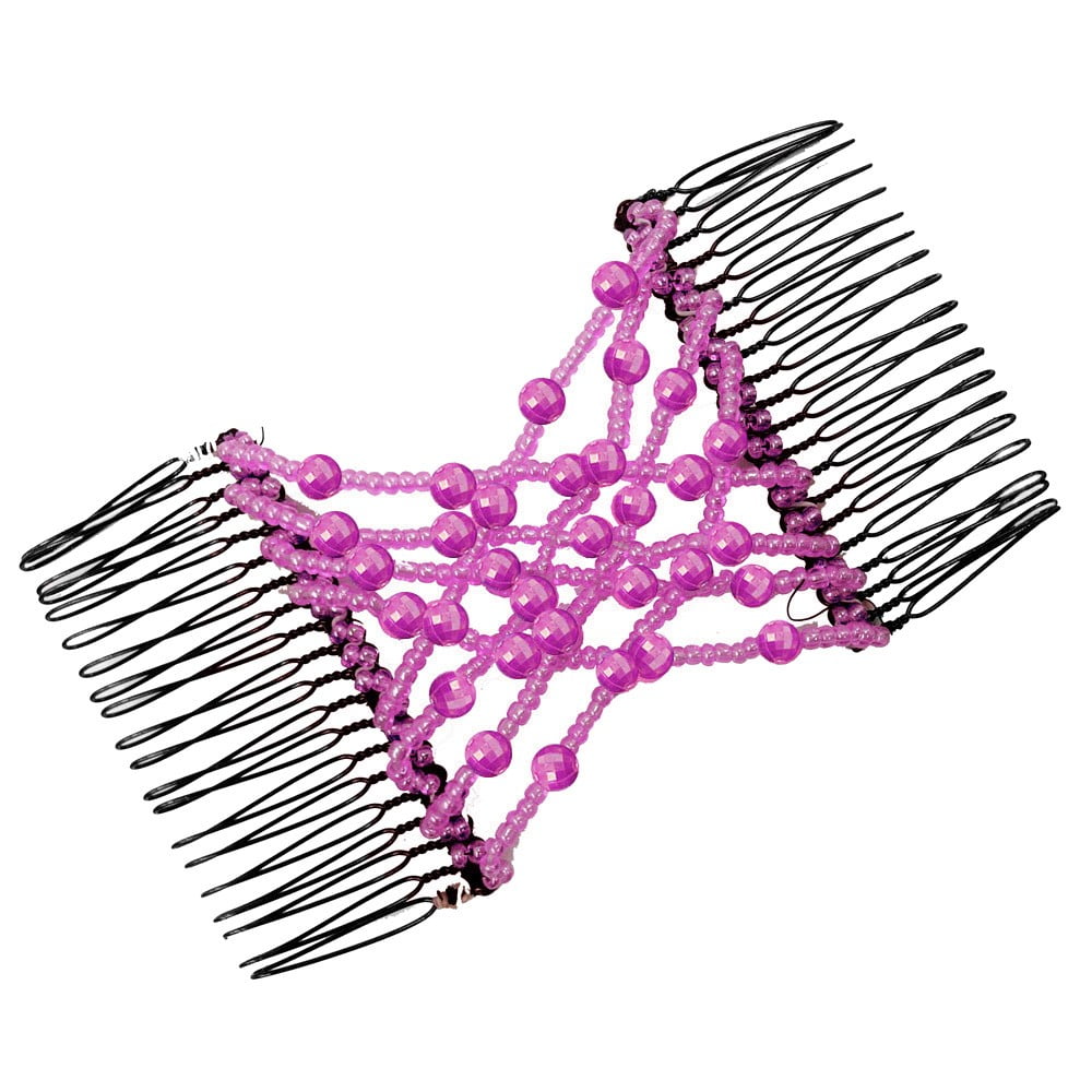 Women Hair Combs Bead Stretchy Double Magic Slide Metal Comb Clip Hairpins Damen Accessoires LA1794317 Women Hair Combs Bead Stretchy Double Magic Slide Metal Comb Clip Hairpins Damen Accessoires LA1794317