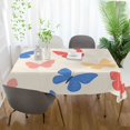 thumbnail image 3 of Yayeee Tablecloths 54" x 54" Rectangle Wrinkle Resistant Party Table Cover, Red Butterflies, 3 of 8