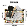 thumbnail image 3 of 2 Pack Pencil Pouch for 3 Ring Binder Smooth Zipper Folders with Pockets Clear Window Pencil Case Abstract Colorful Small Flowers, 3 of 6