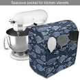 thumbnail image 2 of Ocean Stand Mixer Cover, Sealife Marine Navy Image Tropic Fish Moss Leaves Art Print, Kitchen Appliance Organizer Bag Cover with Pockets, 5 Quarts, Blue Indigo Royal Blue, by Ambesonne, 2 of 4