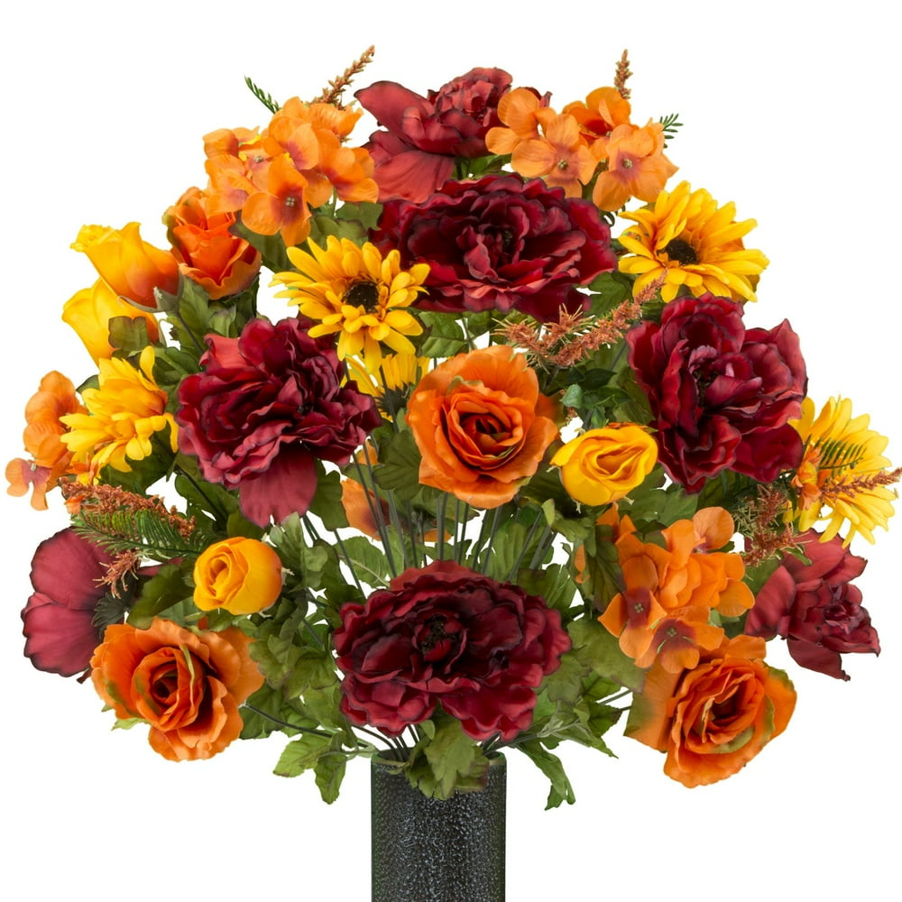 Sympathy Silks Artificial Cemetery Flowers - Realistic ...