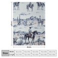 thumbnail image 4 of Orinice Western Cowboy Blankets,Sketch Highland Cow Horse Desert Throw Blanket for Kids Boys Men Adult Room Decor,Southwest Rustic Farm Animals  Blanket Navy White Sherpa Blanket,  40x50in, 4 of 6
