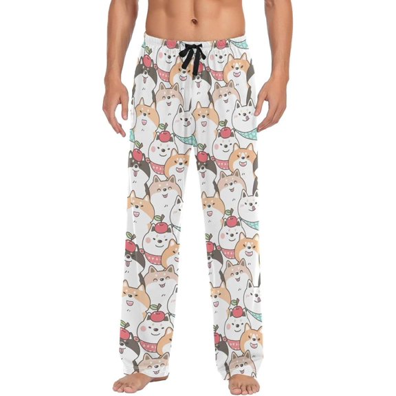 GZHJMY Dog Pajama Pants for Men, Lounge Pants Lightweight Men Pajama Bottoms with Drawstring Pockets, Christmas New Year Birthday Gifts, XX-Large