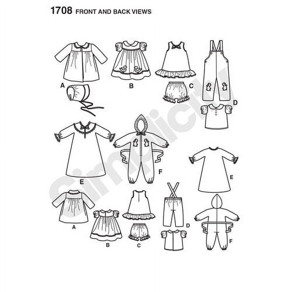 Simplicity Crafts 15" Baby Doll Clothes Pattern, 1 Each - image 3 of 3
