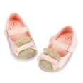 thumbnail image 5 of Infant Baby Girls Soft Sole Bowknot Princess Wedding Dress Mary Jane Flats Prewalker Newborn Light Baby Sneaker Shoes, 5 of 10