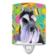 thumbnail image 1 of Caroline'S Treasures Ss4822Cnl Schnauzer Easter Eggtravaganza Luz Nocturna De Cerámica Compacta Con Certificación Ul, Ideal Para Dormitorio, Baño, Guardería, Pasillo, Cocina, 6 X 4 X 3, Multicolor, 1 of 1