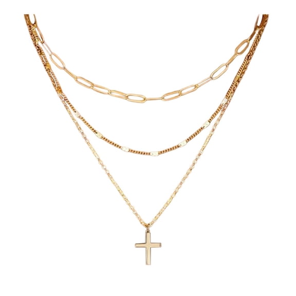 Necklaces for Women Trendy Women'S Jewelry Elegant Pendant Necklace For Women Gold Three Layer Necklace Female Collarbone Chain Necklace For Women