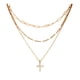 thumbnail image 1 of Collar elegante con colgante para mujer Collar de tres capas de oro para mujer Collar con cadena para el cuello para mujer, 1 of 6