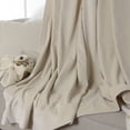 thumbnail image 3 of Quality Home Luster Velvet Room Darkening Curtains - Back Tab/Rod Pocket - Beige - 52" W x 84" L (1 Panel), 3 of 5