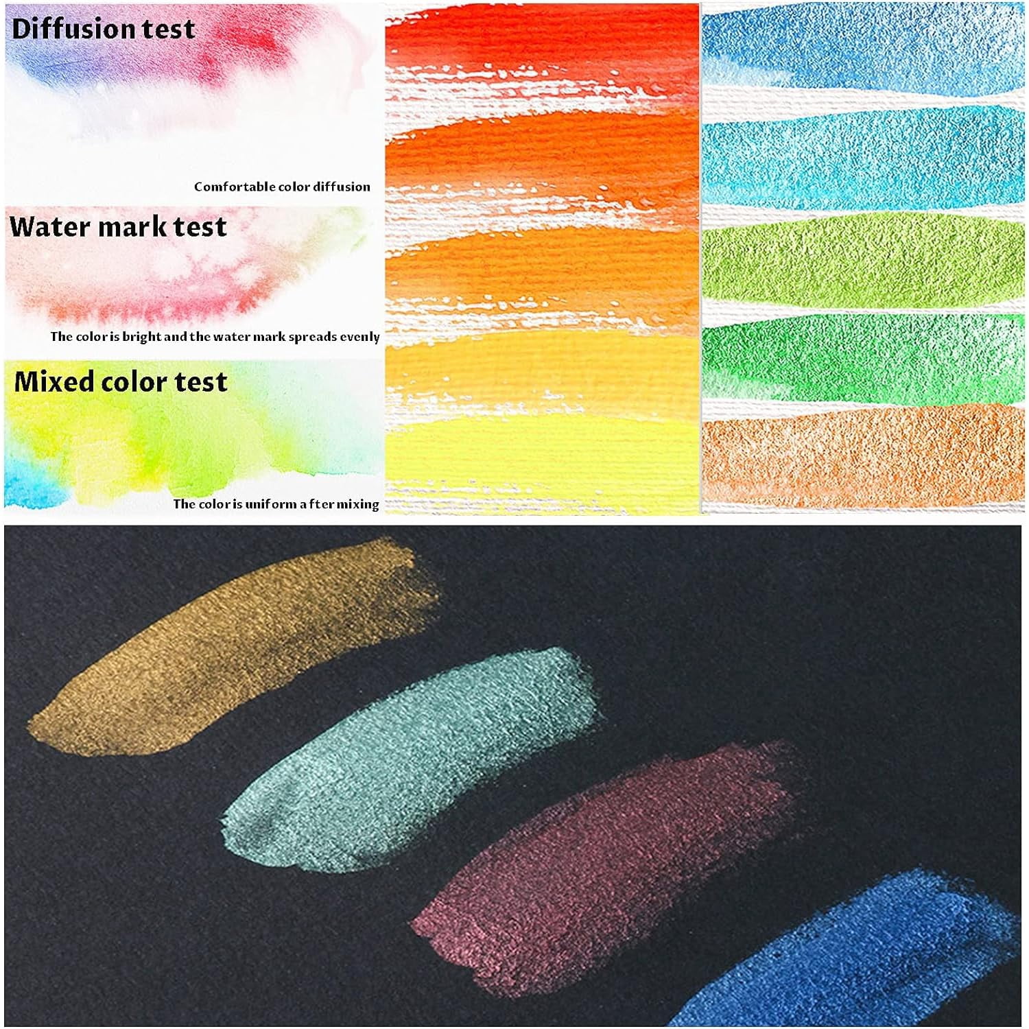 Watercolor Paint Set, 168 High Pigment Watercolor Painting Palettes with with metallic colors,fluorescen colors,macaron colors, for Artists,Painting Art Supplies for Adults