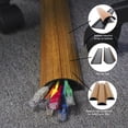thumbnail image 4 of Small Premium Cable Shield Floor Cord Cover | Length: 16" | Color: Medium Oak | 5 Pack, 4 of 5